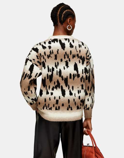 Topshop deals leopard sweater