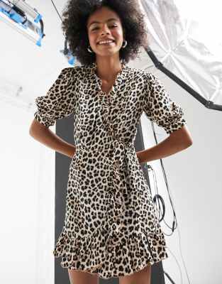 leopard print wrap dresses