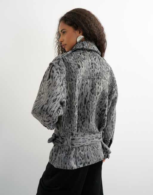 Topshop animal printed wool blend belted jacket, 2 of 4