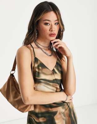 topshop animal print slip dress