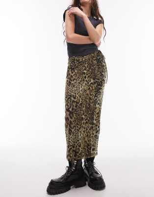 Leopard maxi hotsell skirt topshop