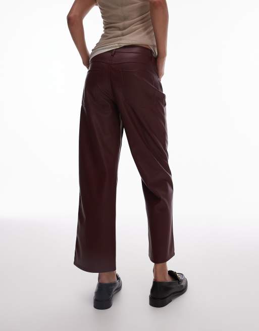 Ankle grazer leather trousers store