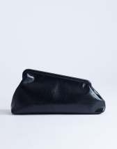 Topshop Anna angular clutch bag in black