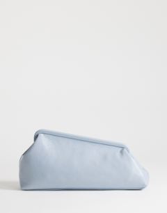 Anna angular clutch bag in cornflower blue