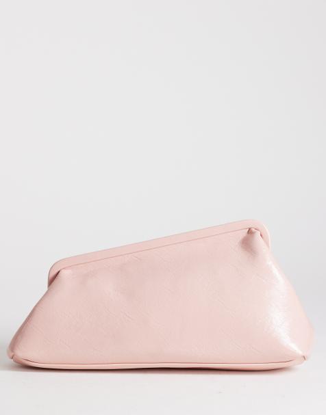 Topshop Anna angular clutch purse in pink - view 1