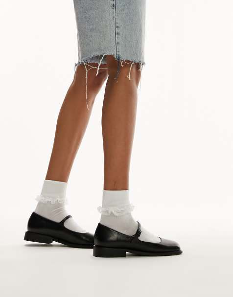 Topshop – Anna – Mary-Jane-Schuhe in Schwarz mit eckiger Zehenpartie - view 1