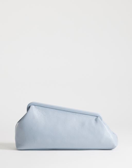 Topshop - Anna - Medium hoekige clutch in korenbloemblauw, 1 van 4