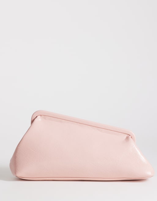 Topshop - Anna - Pink mellemstor clutch med kantet design, 4 af 4