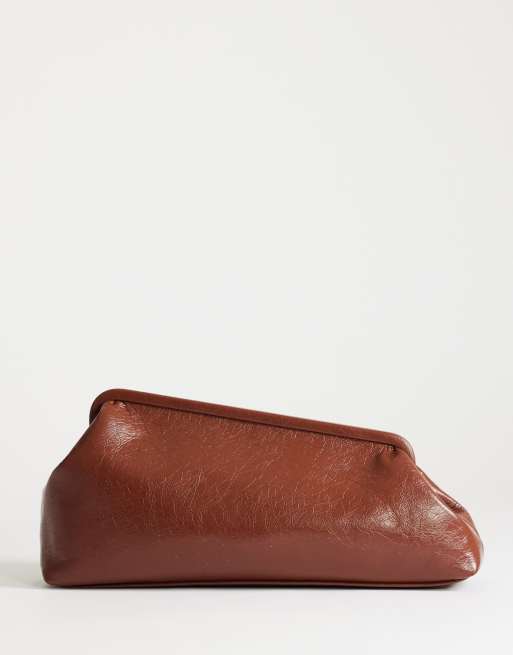 Topshop - Anna - Pochette angolare color cioccolato