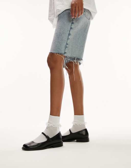 Topshop - Anna - Sorte mary jane-sko med firkantet tå, 3 af 4