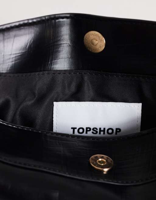 Topshop Annabel mała torebka na ramię w kolorze czarnym, 3 z 4