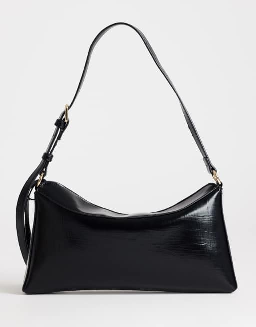 Topshop Annabel small shoulder bag in black, 4 of 4