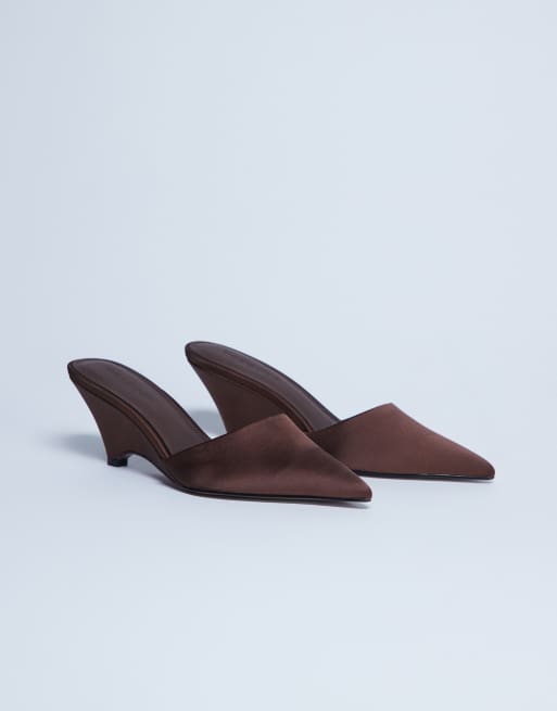 Topshop - Annie - Mules compensées - Chocolat, 2 de 4