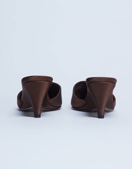Topshop - Annie - Mules compensées - Chocolat, 4 de 4