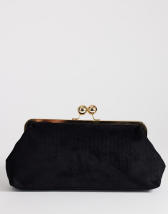 Topshop Annie weave clutch in  black