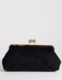 Annie weave clutch in  black