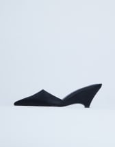 Topshop Annie wedge closed toe shoe in black