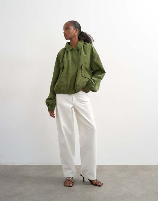 Topshop anorak in khaki, 2 of 4