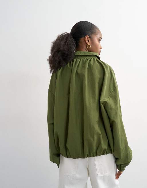Topshop anorak in khaki, 3 of 4