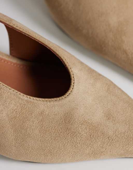 Topshop Arabella Slingback-Pumps mit Kegelabsatz in Taupe, 3 von 4