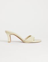 Topshop Ari mule heeled sandal in off white