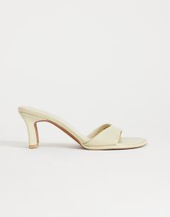 Ari mule heeled sandal in off white