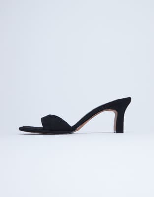 Topshop Ari Mule Heeled Sandals In Black