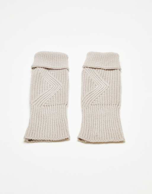 Topshop arm warmers in off white