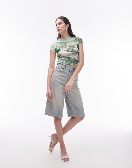 Summer Van Gogh Long Sleeve Top (Green) – unlike.