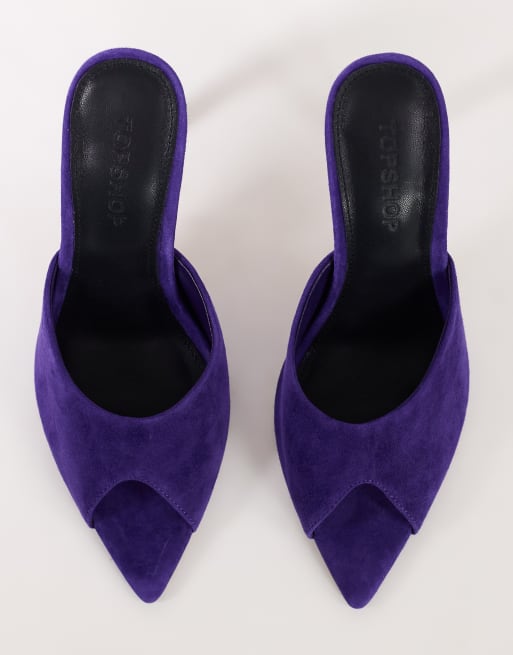 Topshop Artemis banana hakmuiltje in paars, 2 van 4