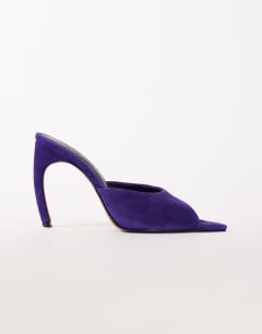 Artemis banana heel mule in purple