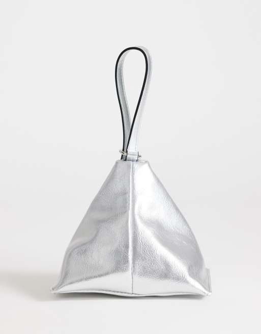 Topshop Arthur - bolso pequeño multiusos en plata, 4 de 4