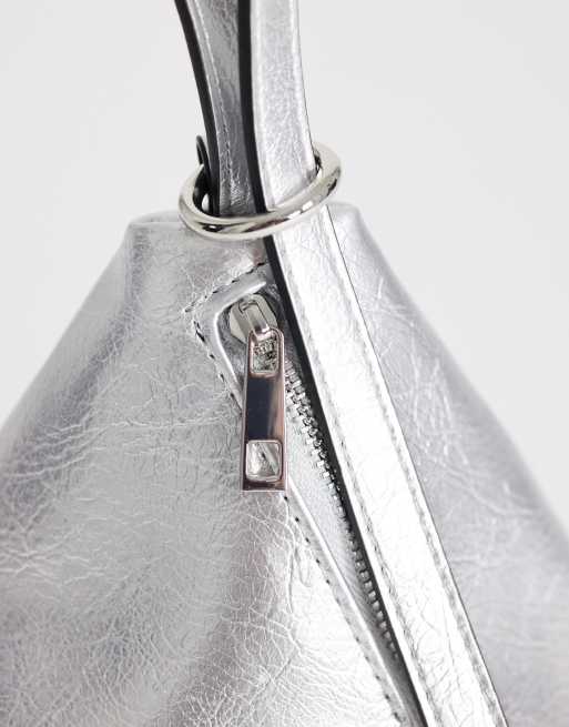 Topshop Arthur kleine multiwear tas in zilver, 3 van 4