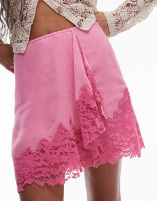 スカート carol shoppe LACE TRIM SHIRT SKIRT carol shoppe LACE TRIM SHIRT SKIRT
