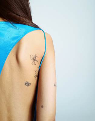 Topshop Asymmetric Open Back Dress