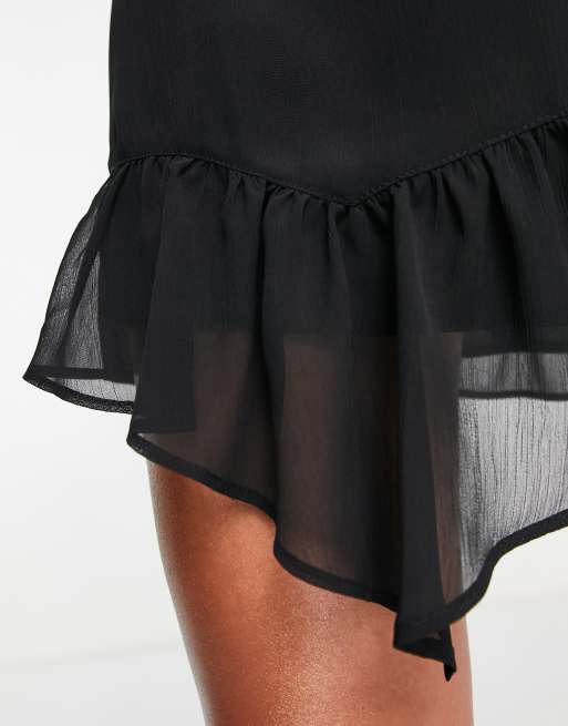 Black ruffle 2025 skirt 5x8