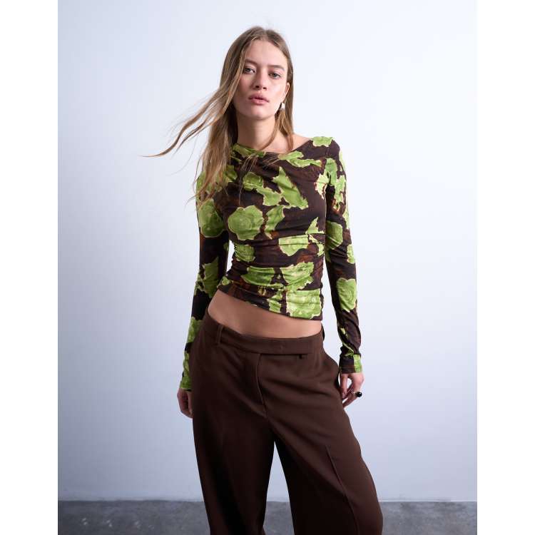 トップス UND LANDSCAPE PRINT LONG TOP 208356024-1-greenbrown?$n_750w