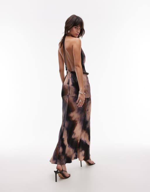 Topshop – Asymmetrisk maxiklänning med marmormönster, 4 av 4