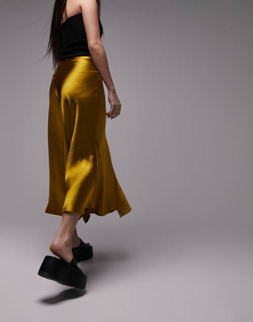 Topshop - Asymmetrisk midinederdel med fiskehalesnit, 3 af 4