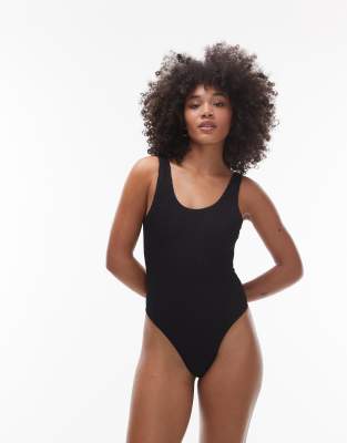 Topshop - Athens - Badeanzug in Schwarz