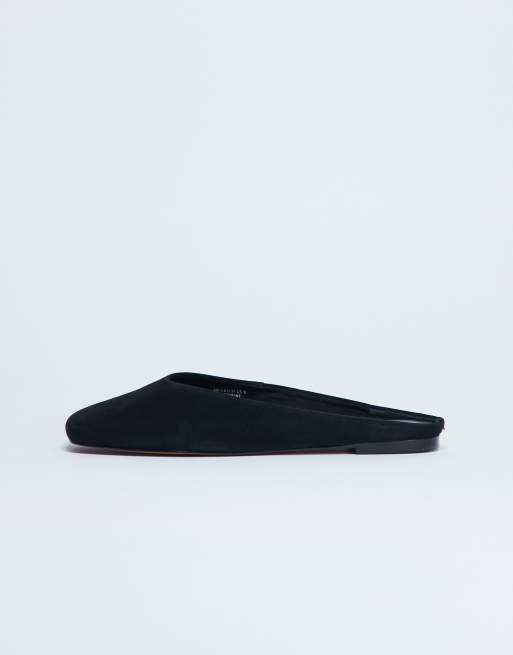 Topshop Atlas mule flat shoe in black, 3 of 3