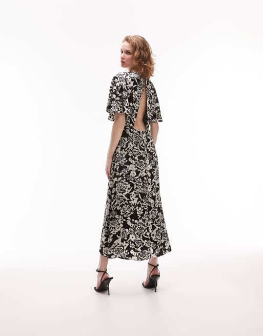 Topshop austin shop floral midi dress