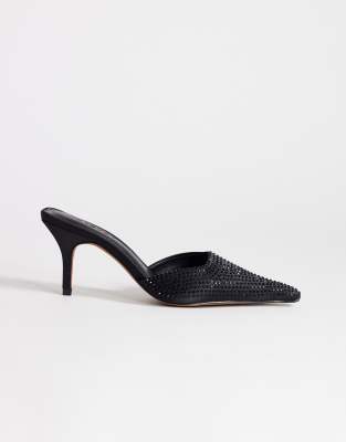  Avery embellished pointed mule mid court 