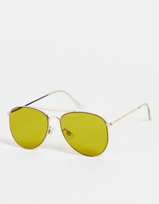 Topshop - Aviator-solbriller i metal 
