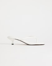 Topshop Axel toe thong mid heel sandal in white