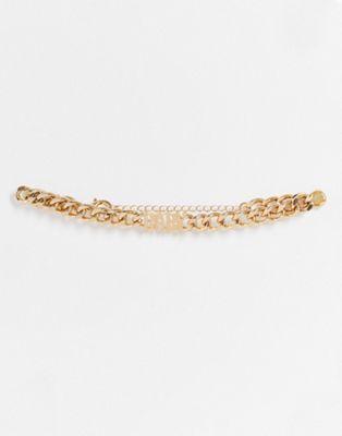 Topshop baby chunky choker necklace in gold