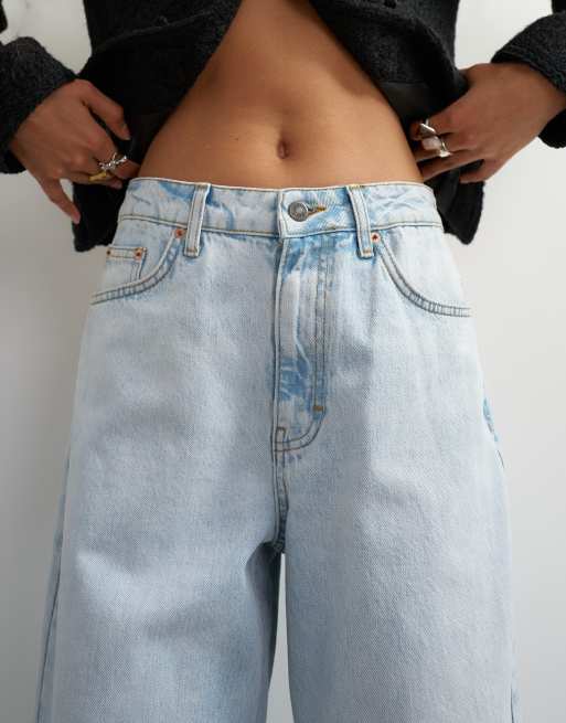 Topshop baggy boyfriend-jeans i bleachvask, 4 af 5