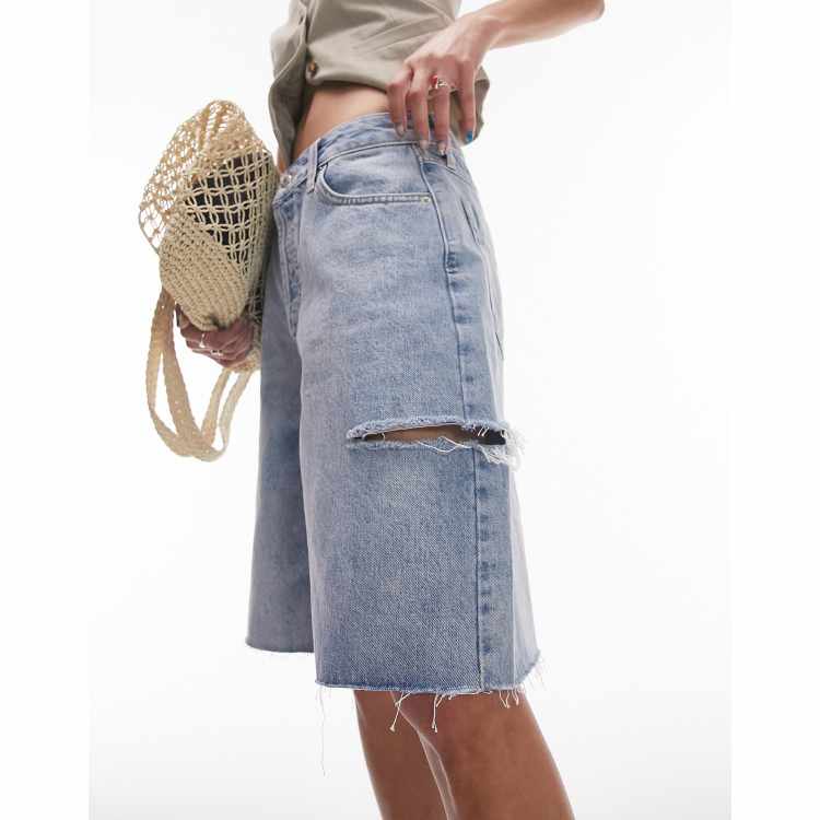 Ribbed Denim Safari Shorts - Women - Ready-to-Wear