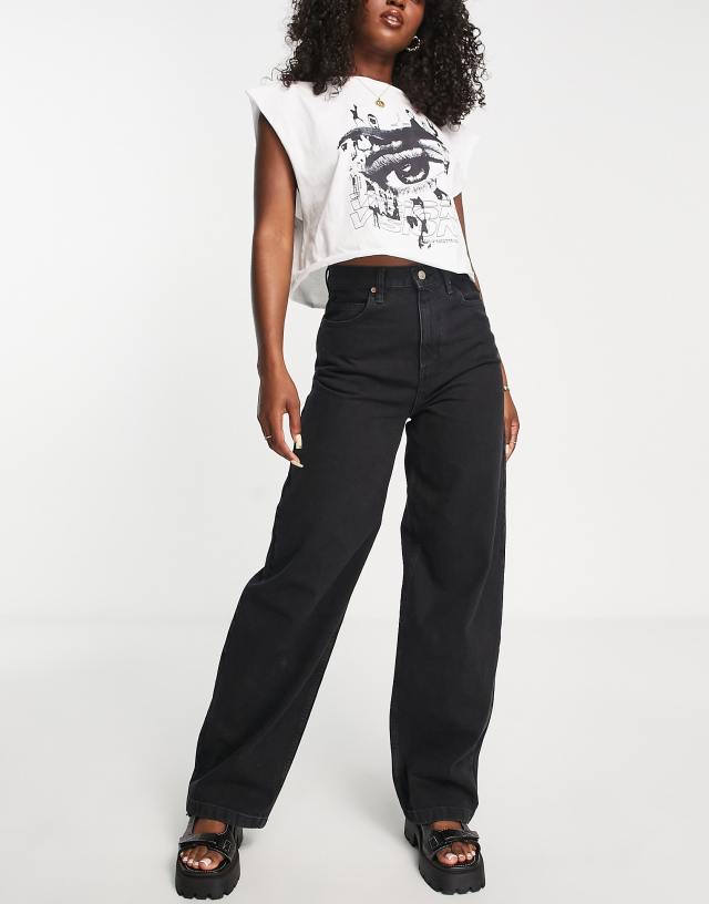 Topshop Baggy jean in washed black