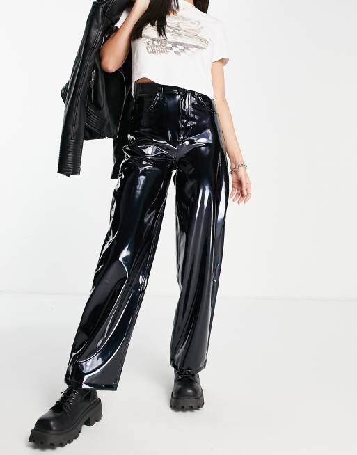 Topshop jamie vinyl on sale pants